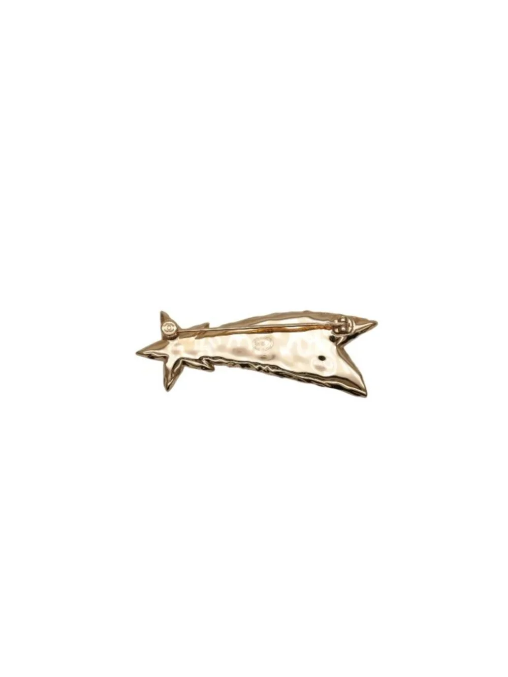 Chanel Brooch Shooting Star CC Logo Cambon Resin Metal Gold Black
